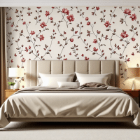 Chambre parentale : idée tête de lit avec papier peint que j&rsquo;ai adoptée