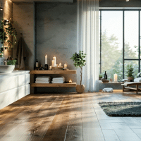 Transformez votre salle de bain avec du parquet stratifié : élégance et praticité réunies !