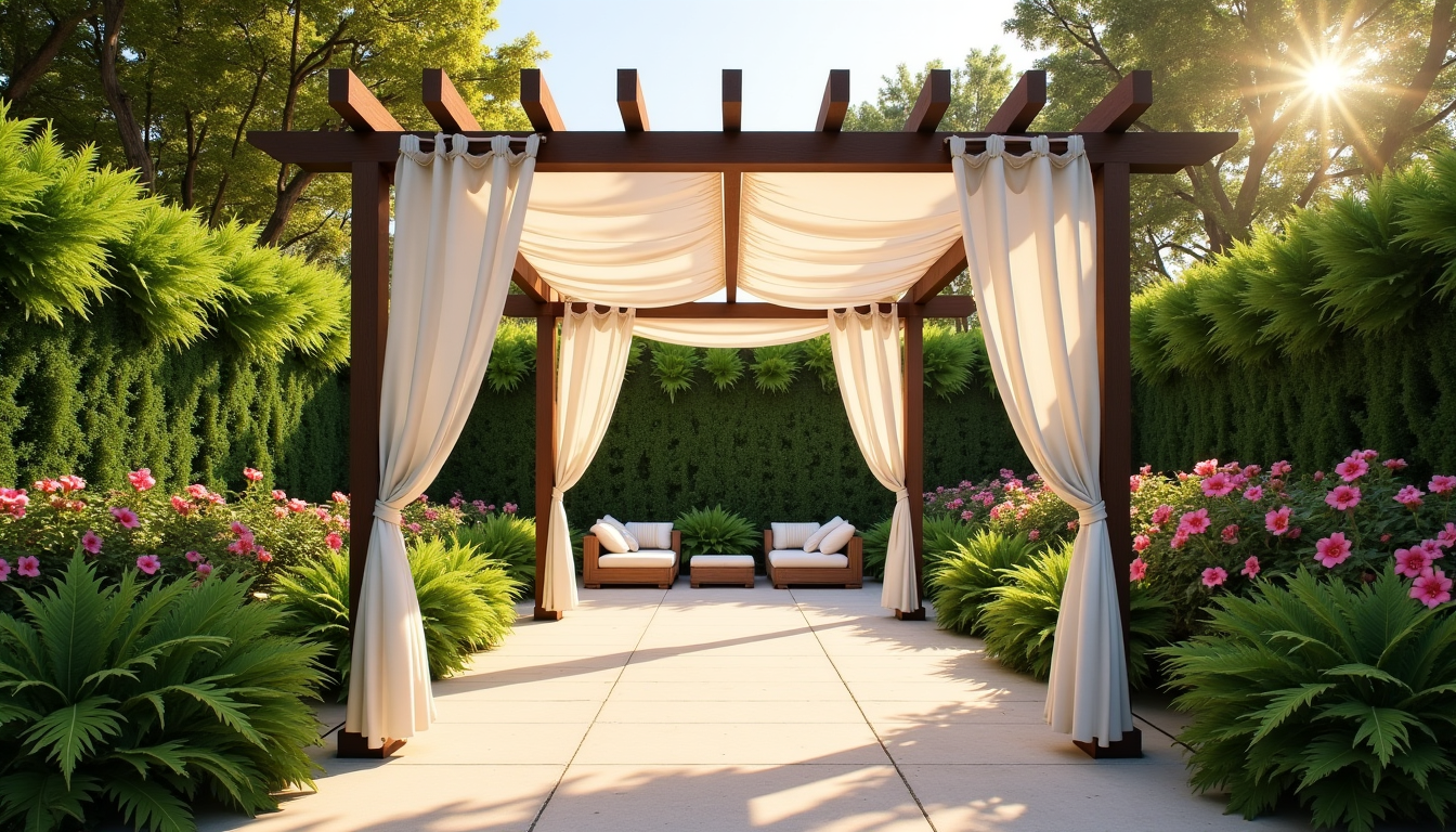 Illustration : le type de revêtement de sol sous et — 5 astuces efficaces pour protéger votre pergola de la chaleur estivale