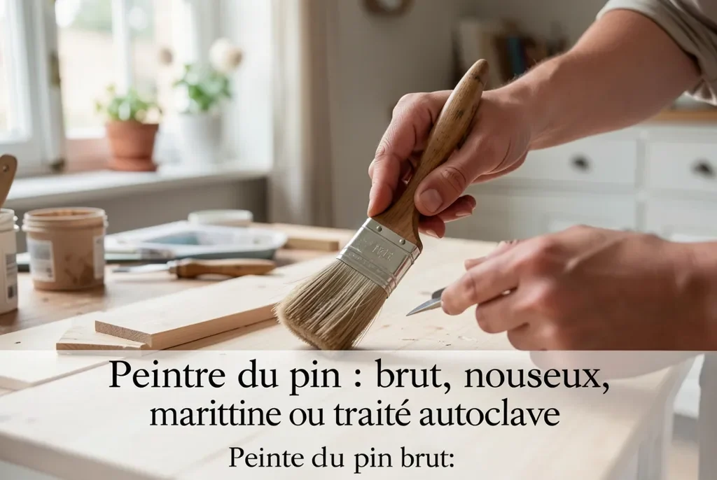 Peindre du pin brut
