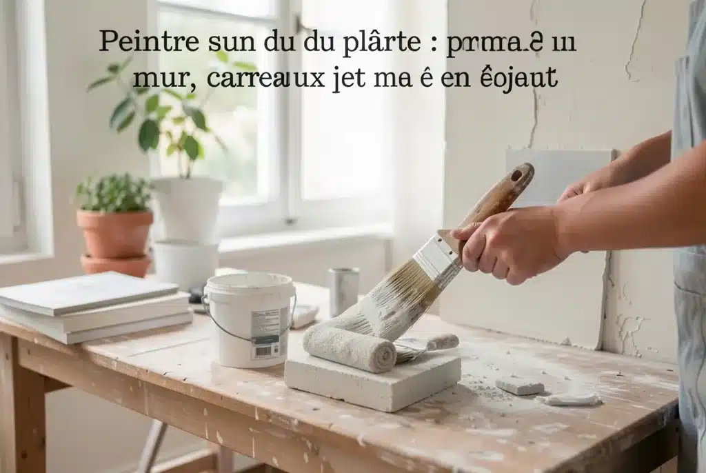 Le matériel pour peindre un mur en plâtre