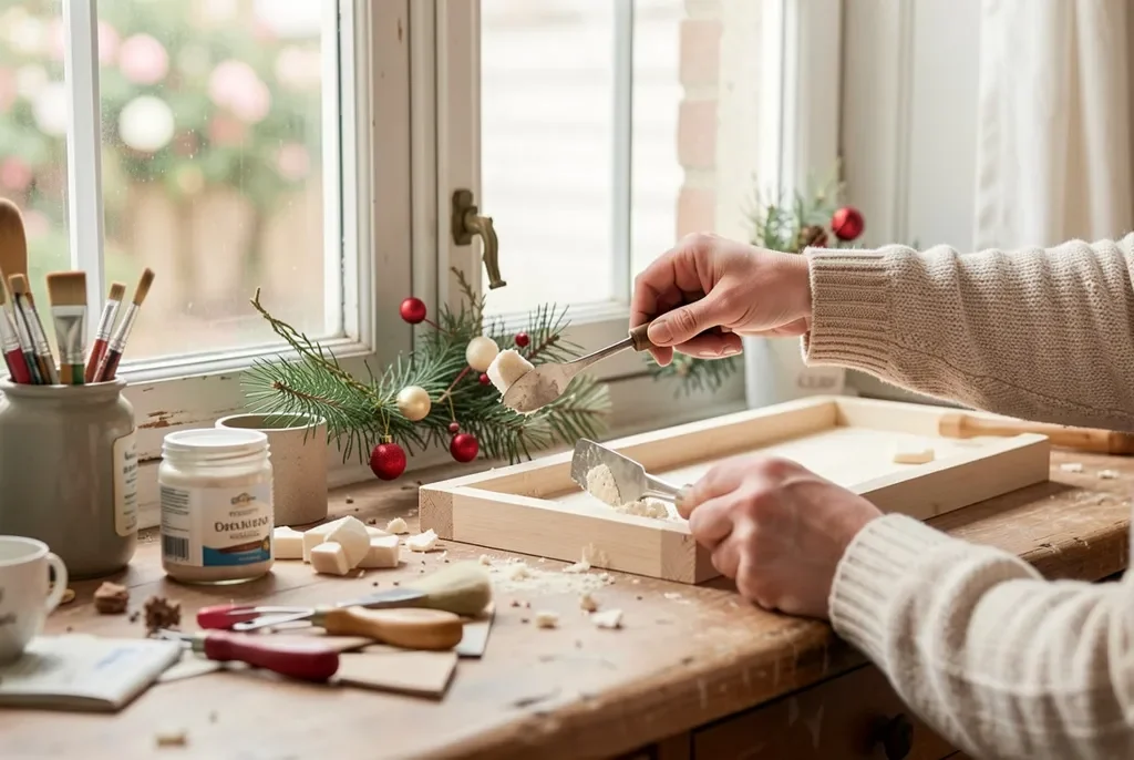 Déco de fenêtre de Noël à faire soi-même