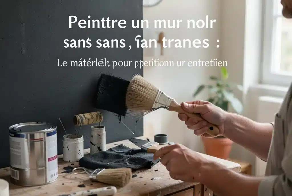 Le matériel pour peindre un mur en noir