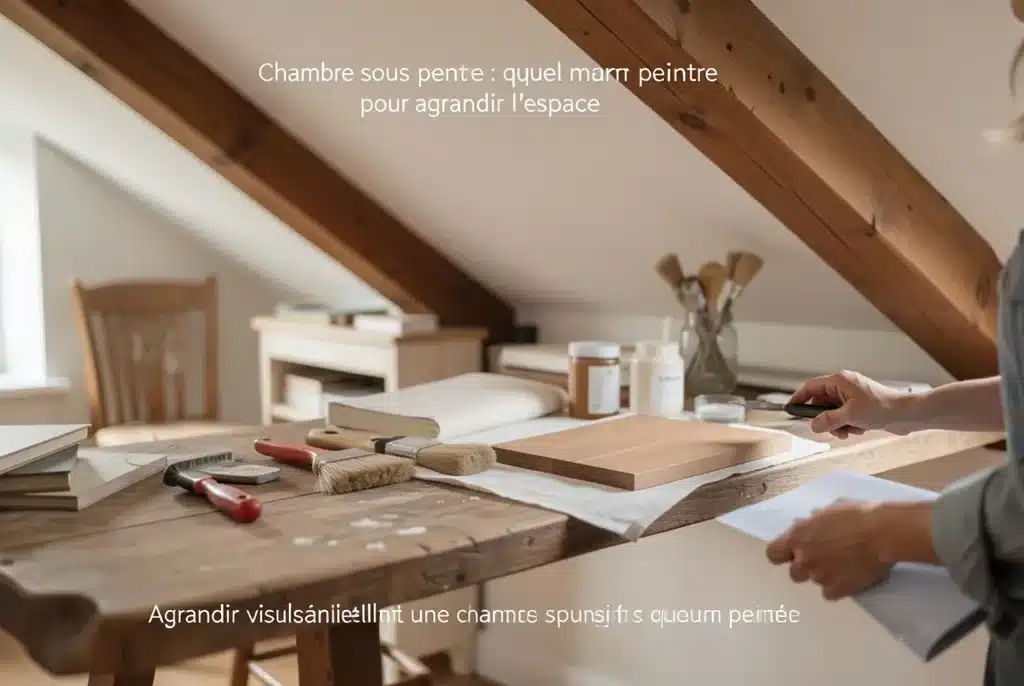 Agrandir visuellement une chambre sous pente : quel mur peindre